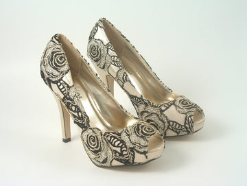 Sabatine MSM 215 Coco Peep Toe Platform Shoes Glitz Shoes